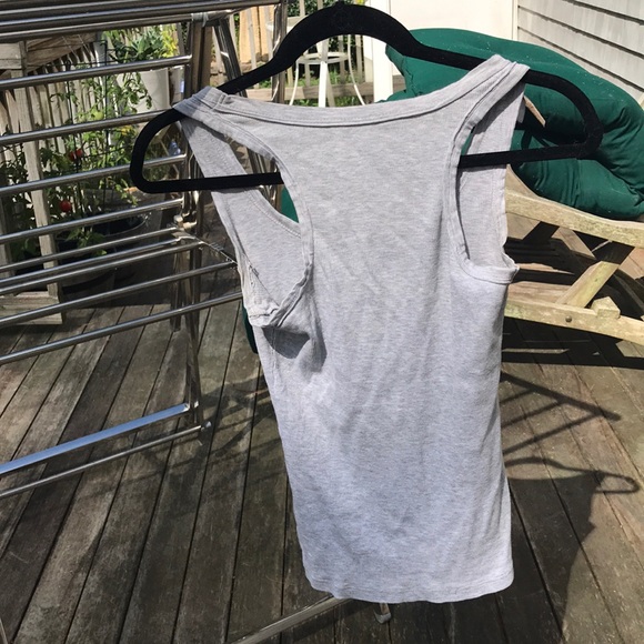 Grey Racer Back Tank Top - Picture 2 of 2